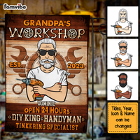 Personalized Workshop Garage Autoshop Woodshop Gifts For Grandpa Flag 26330 thumb 1