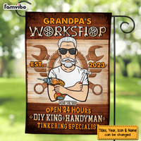 Personalized Workshop Garage Autoshop Woodshop Gifts For Grandpa Flag 26330 thumb 1