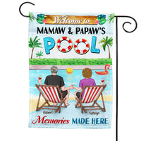 Personalized Gift For Grandparents Pool Memories Are Made Flag 26335 thumb 1