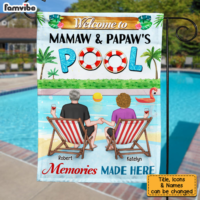 Personalized Gift For Grandparents Pool Memories Are Made Flag 26335 1