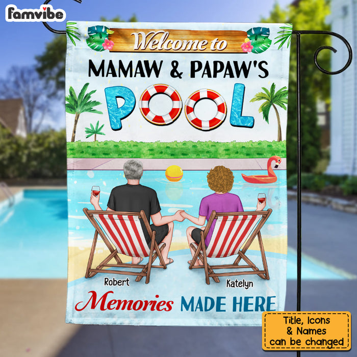 Personalized Gift For Grandparents Pool Memories Are Made Flag 26335 1