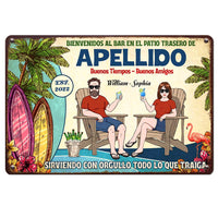 Personalized Gift For Family Backyard Bar Patio Spanish Metal Sign 26337 thumb 1