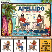 Personalized Gift For Family Backyard Bar Patio Spanish Metal Sign 26337 thumb 1