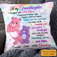 Personalized Gift For Granddaughter Daughter Happy Colorful Bear Hug This Pillow 26342 thumb 1