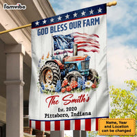 Personalized Gift For Family God Bless Our Farm Flag 26343 thumb 1