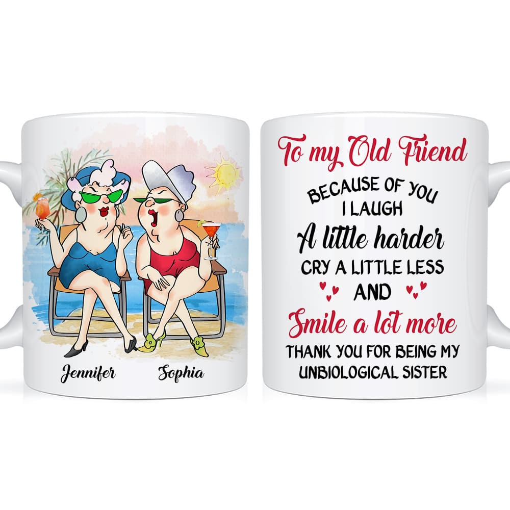 Personalized Gift For Senior Friends Smile A Lot More Mug 26344 Primary Mockup
