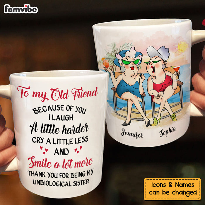 Personalized Gift For Senior Friends Smile A Lot More Mug 26344 1