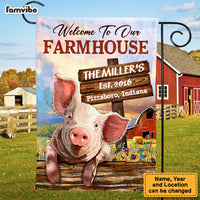 Personalized Gift For Family Welcome To Our Farmhouse Flag 26346 thumb 1