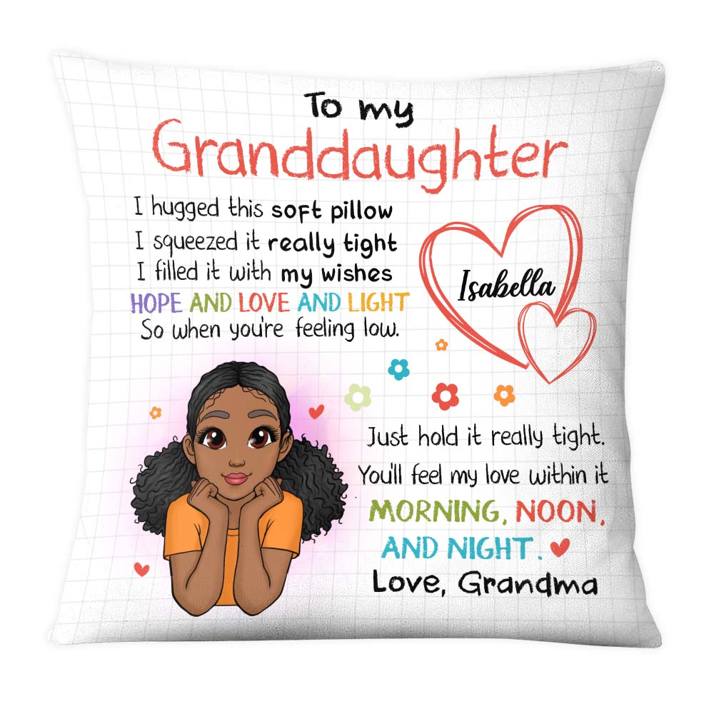 Personalized Gift For Granddaughter Hug This Pillow 26349 Primary Mockup