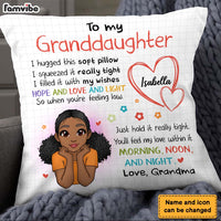 Personalized Gift For Granddaughter Hug This Pillow 26349 thumb 1