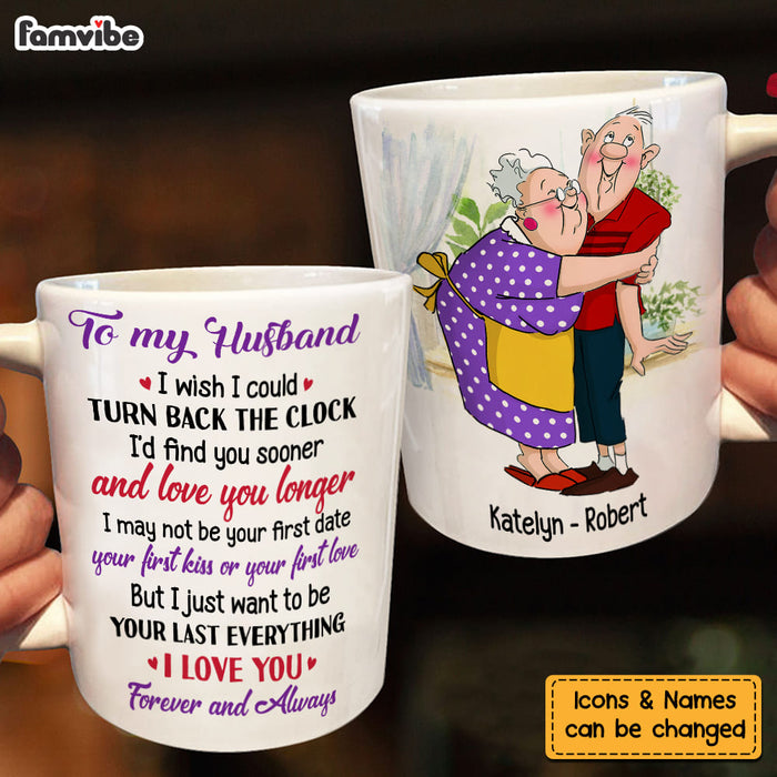 Personalized Gift For Husband Wife Couple I Wish Could Turn Back The Clock Mug 26357 1