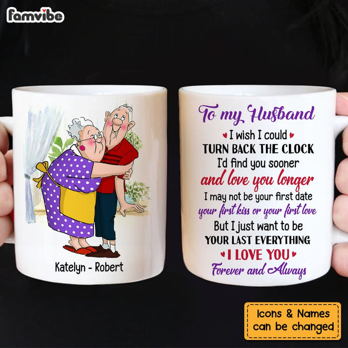 Personalized Gift For Husband Wife Couple I Wish Could Turn Back The Clock Mug 26357 1