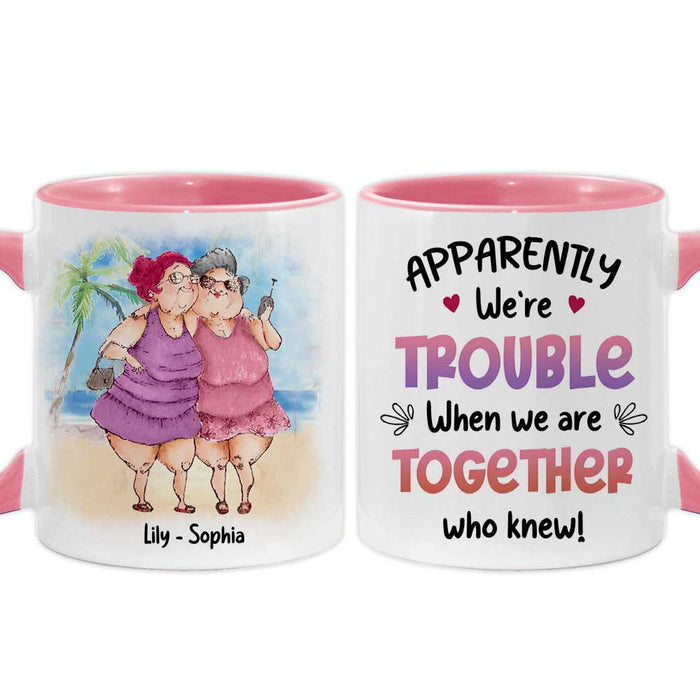 Personalized Gift For Senior Friends Trouble Together Mug 26365 1