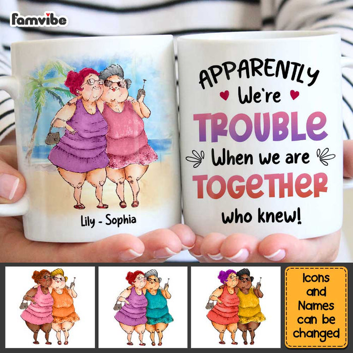Personalized Gift For Senior Friends Trouble Together Mug 26365 1