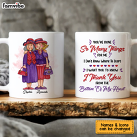 Personalized Gift For Friendship I Thank You From The Bottom Of My Heart Mug 26368 thumb 1