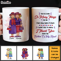 Personalized Gift For Friendship I Thank You From The Bottom Of My Heart Mug 26368 thumb 1