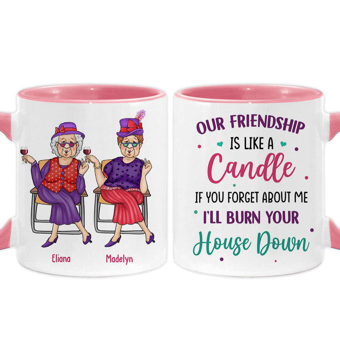 Personalized Gift For Friends  Our Friendship Is Like A Candle Mug 26375 1
