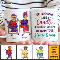 Personalized Gift For Friends  Our Friendship Is Like A Candle Mug 26375 thumb 1