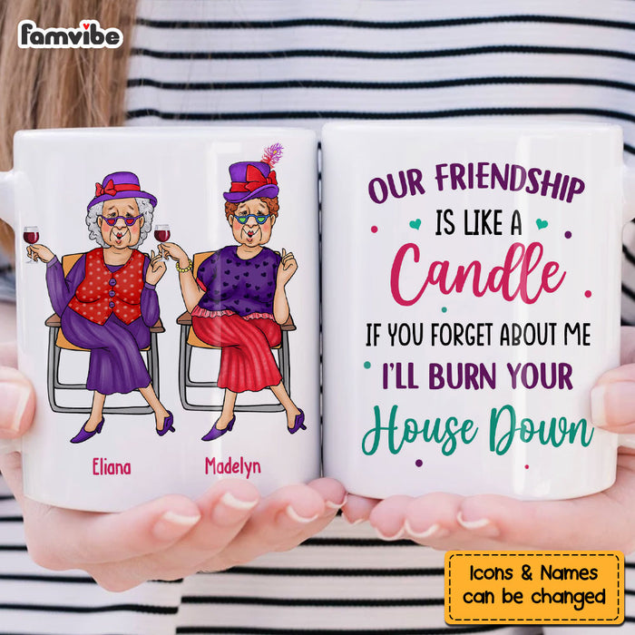 Personalized Gift For Friends  Our Friendship Is Like A Candle Mug 26375 1