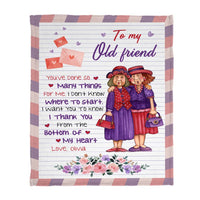 Personalized  Gift For Old Friend Thank You From The Bottom Of My Heart Blanket 26377 thumb 1
