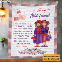 Personalized  Gift For Old Friend Thank You From The Bottom Of My Heart Blanket 26377 thumb 1
