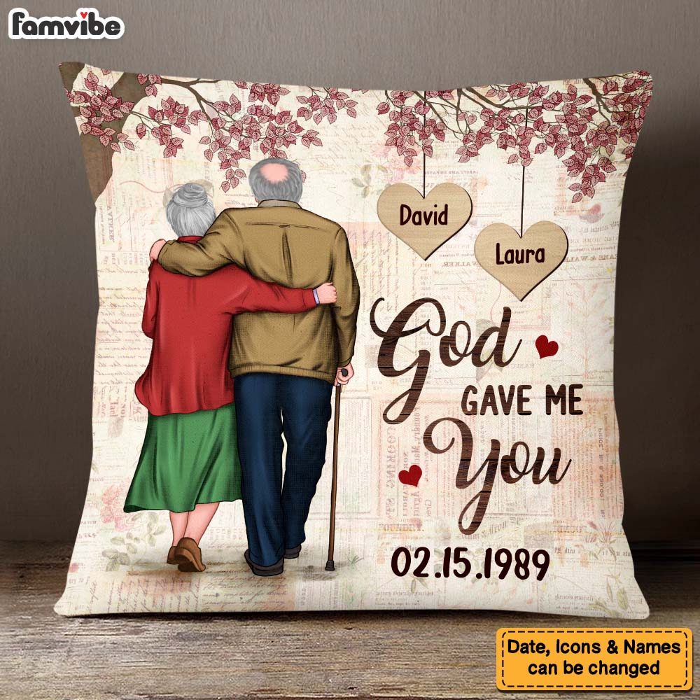 Personalized Wedding Anniversary Gifts For Couples Husband Wife Pillow 26378 Primary Mockup