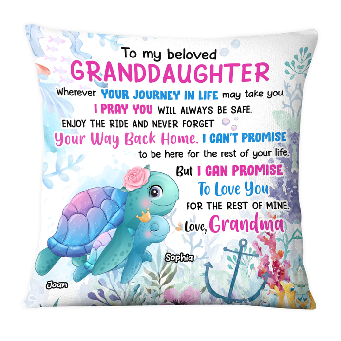 Personalized Gift For Granddaughter Wherever You Feel Overwhelmed Pillow 26381 1
