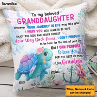 Personalized Gift For Granddaughter Wherever You Feel Overwhelmed Pillow 26381 thumb 1