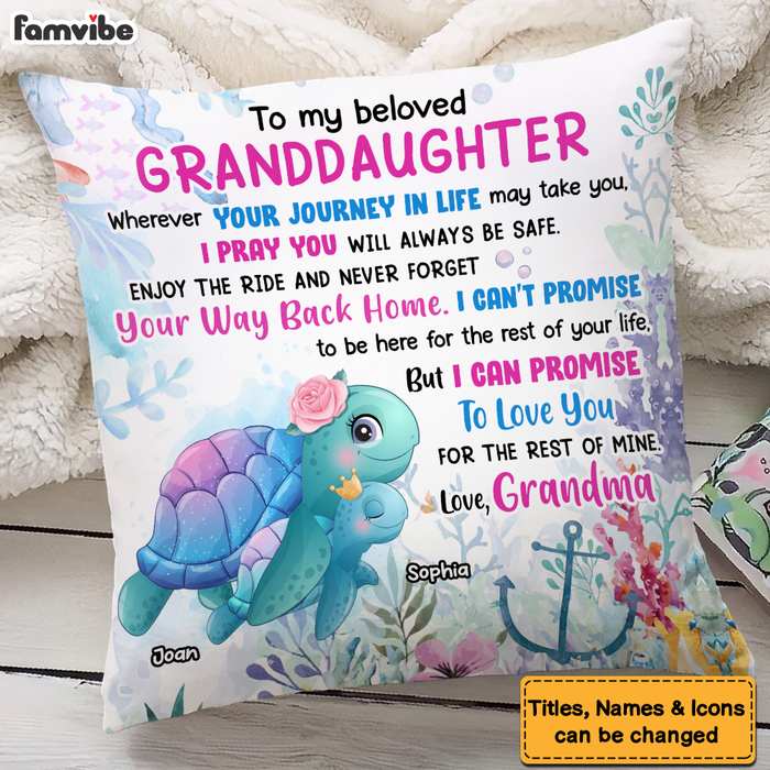 Personalized Gift For Granddaughter Wherever You Feel Overwhelmed Pillow 26381 1