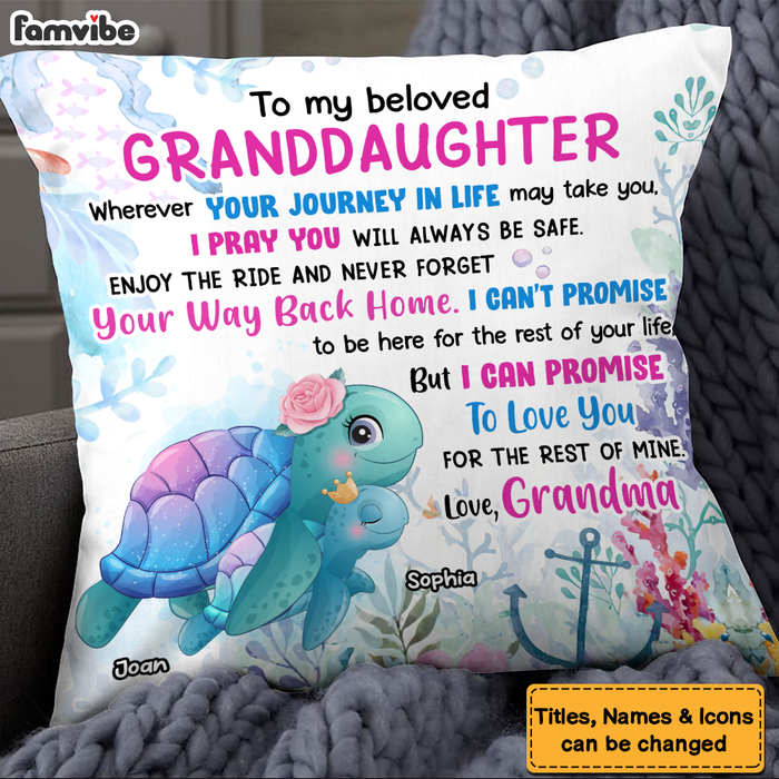Personalized Gift For Granddaughter Wherever You Feel Overwhelmed Pillow 26381 1