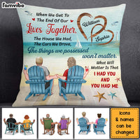 Personalized Beach Wedding Anniversary Gifts For Old Couples Husband Wife Pillow 26384 thumb 1