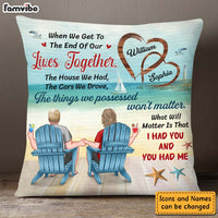 Personalized Beach Wedding Anniversary Gifts For Old Couples Husband Wife Pillow 26384 thumb 1