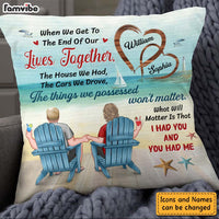 Personalized Beach Wedding Anniversary Gifts For Old Couples Husband Wife Pillow 26384 thumb 1