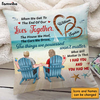 Personalized Beach Wedding Anniversary Gifts For Old Couples Husband Wife Pillow 26384 thumb 1