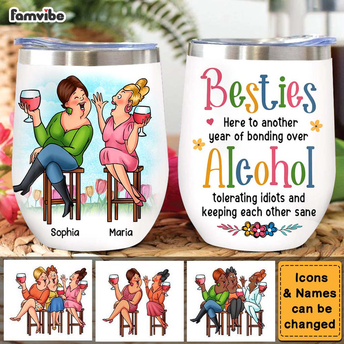 Personalized Gift For Friends Another Year Of Bonding Wine Tumbler 26385 1