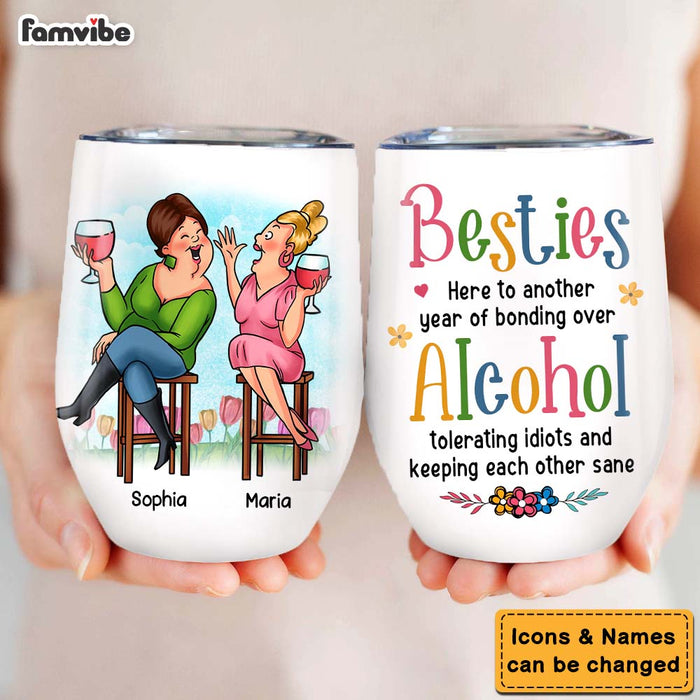 Personalized Gift For Friends Another Year Of Bonding Wine Tumbler 26385 1