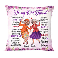 Personalized Gift For Senior Friends Thank You For The Laughter Pillow 26388 thumb 1