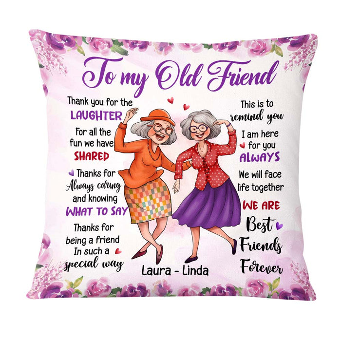 Personalized Gift For Senior Friends Thank You For The Laughter Pillow 26388 1