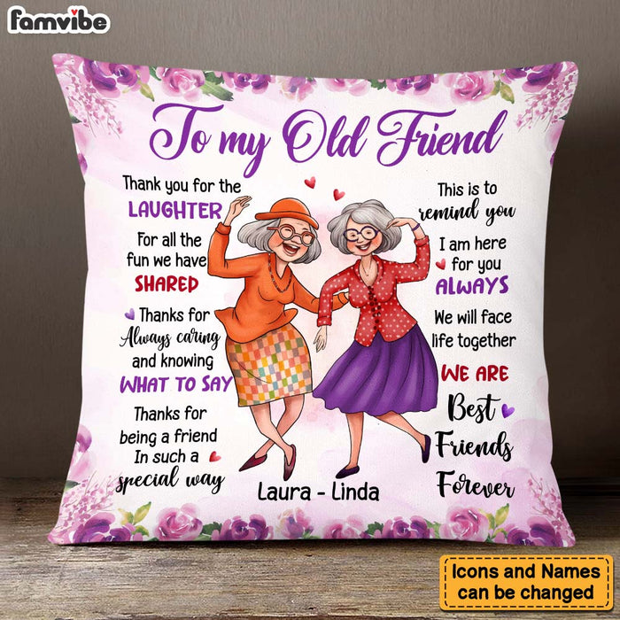 Personalized Gift For Senior Friends Thank You For The Laughter Pillow 26388 1