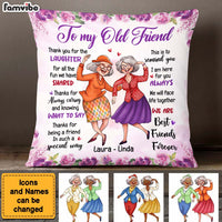 Personalized Gift For Senior Friends Thank You For The Laughter Pillow 26388 thumb 1