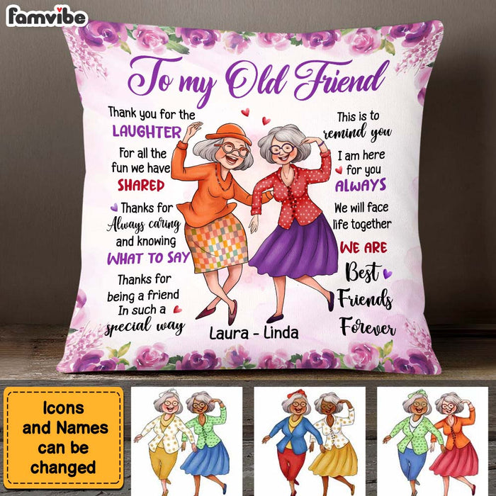 Personalized Gift For Senior Friends Thank You For The Laughter Pillow 26388 1