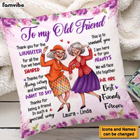 Personalized Gift For Senior Friends Thank You For The Laughter Pillow 26388 thumb 1