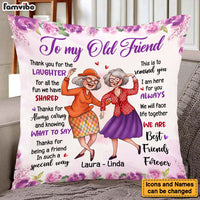 Personalized Gift For Senior Friends Thank You For The Laughter Pillow 26388 thumb 1