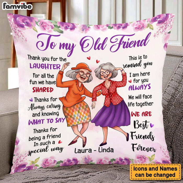 Personalized Gift For Senior Friends Thank You For The Laughter Pillow 26388 1