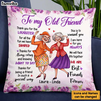 Personalized Gift For Senior Friends Thank You For The Laughter Pillow 26388 thumb 1