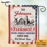 Personalized Gift For Family Farmhouse Faith Family Farming Flag 26389 thumb 1