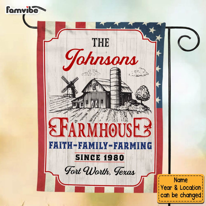 Personalized Gift For Family Farmhouse Faith Family Farming Flag 26389 1