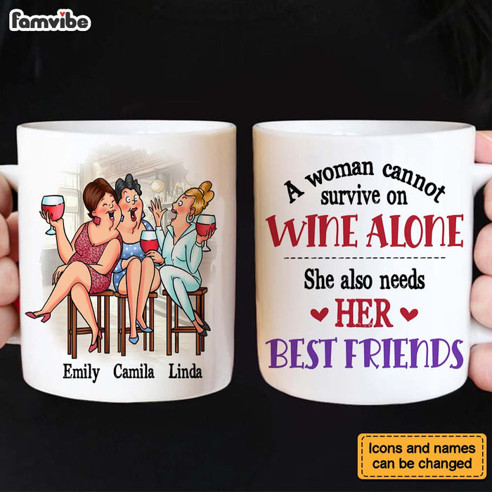 Personalized Gift For Senior Friends Wine Friends Mug 26390 1