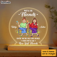 Personalized Gifts For Senior Friends Old Friends We're Old And Senile Plaque LED Lamp Night Light 26396 thumb 1