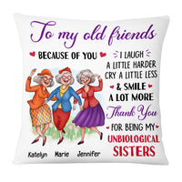 Personalized Gift for Friends Smile A Lot More Dancing Ladies Pillow 26145 26398 thumb 1